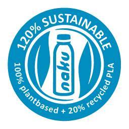 Zu 120% nachhaltige PLA Flasche mit rPLA