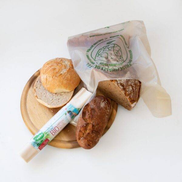 Der NaKu Bio-Frischhaltebeutel mit Brot und Gebäck zur optimalen Lagerung