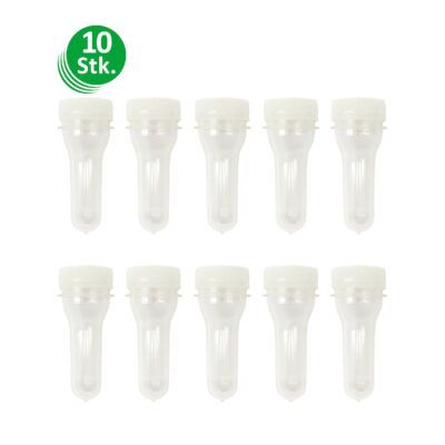 10er Packung Bio-Reagenzglas/Bio-Proberöhrchen HD aus PLA/Biokunststoff