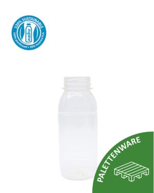 NaKu PLA rPLA Bioflasche 250ml kompostierbar und recyclebar - Palettenware