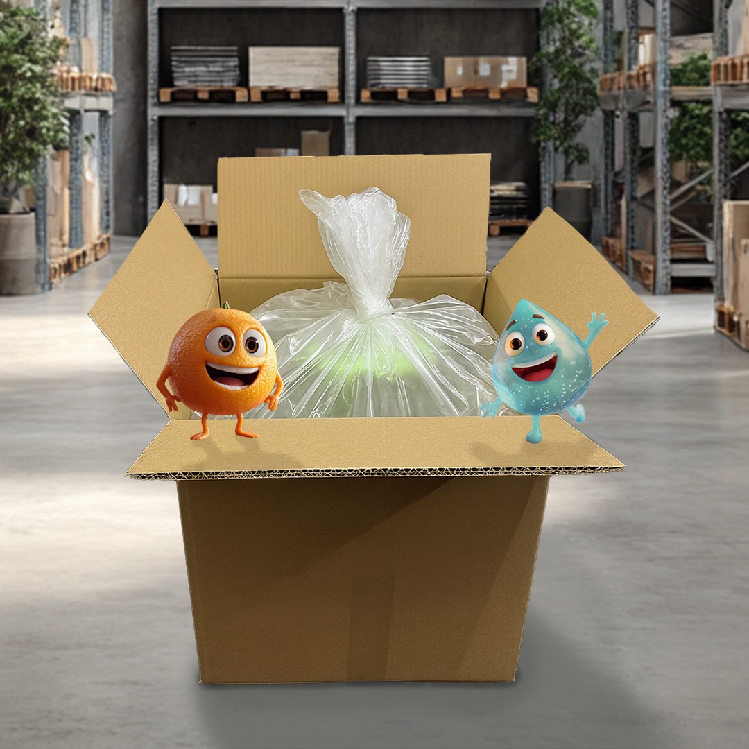 250ml NaKu PLA Bio-Flasche im Karton mit 160 Stk. | NaKu Online-Shop – Nachhaltige Produkte aus Biokunststoff | Jetzt kaufen 250ml NaKu PLA Bio-Flasche im Karton