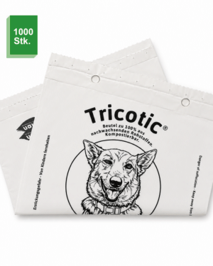 <b>Tricotic® Hundekotbeutel - kompostierbar aus nachwachsenden Rohstoffen 1.000er Sparpack</b>